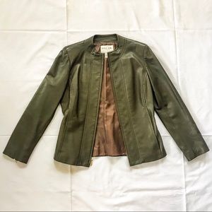 Oscar de la Renta leather jacket
